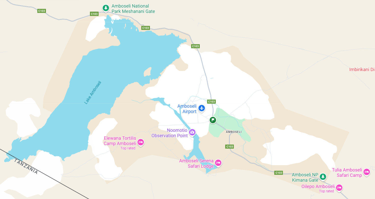 The best Detailed Map and guide of Amboseli National Park for Safari Drive