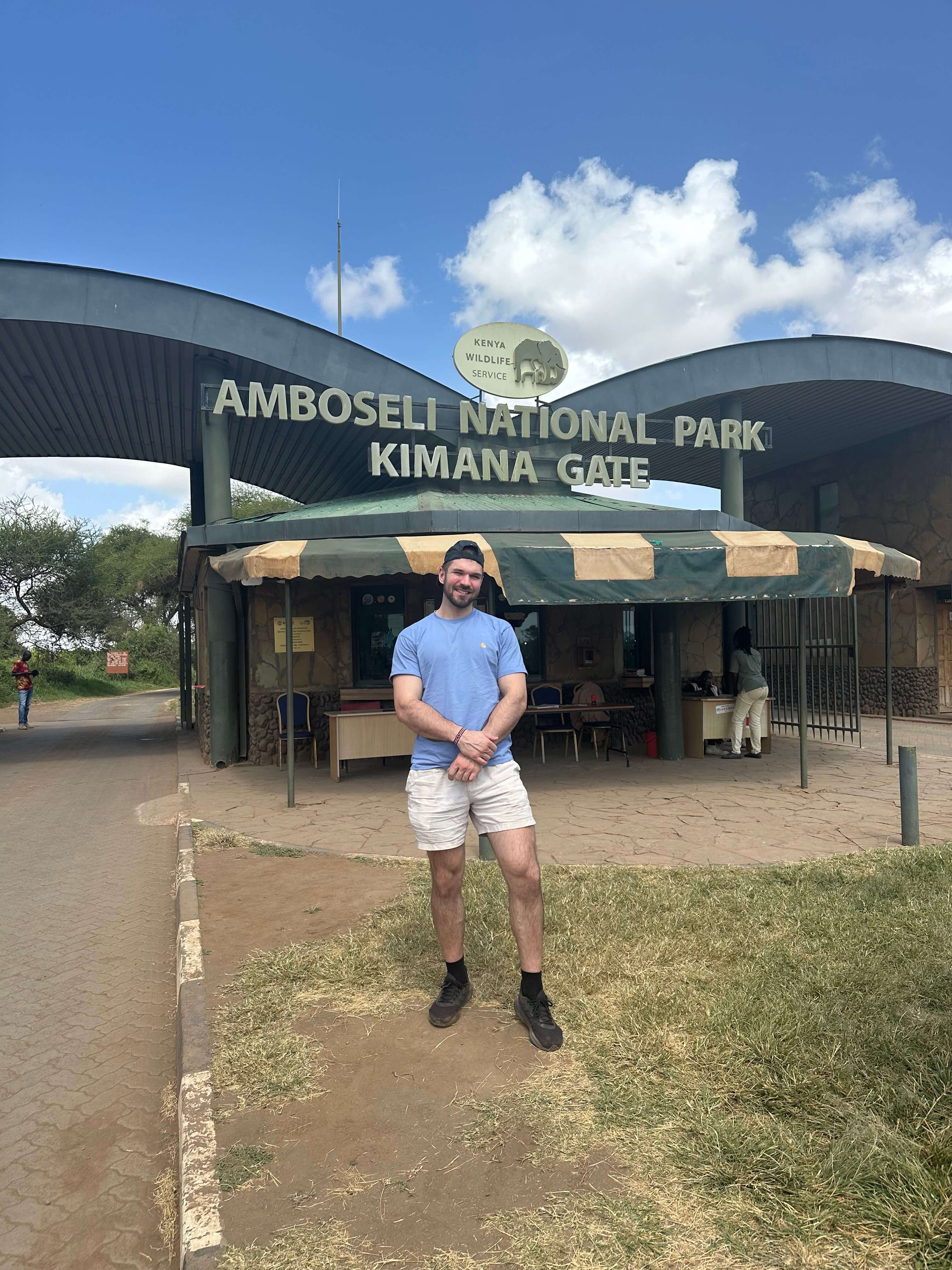Kimana Gate entrance to Amboseli National Park, safari drive